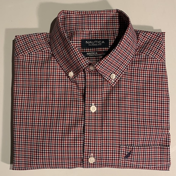 Nautica Classic fit casual button down shirt sz med - Picture 2 of 6